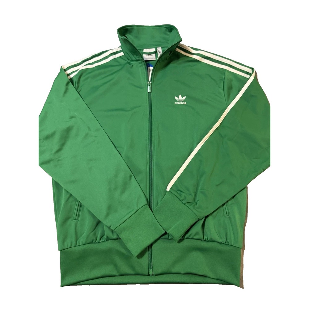 Adidas Originals Men's Firebird Track Full Zip Jacket Green White JD0183